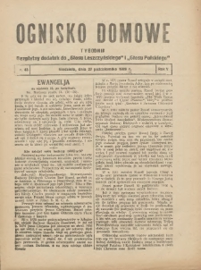 Ognisko Domowe: bezpłatny dodatek do "Głosu Leszczyńskiego" i &bdquo;Głosu Polskiego&rdquo; 1929.10.27 R.5 Nr43
