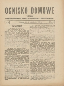 Ognisko Domowe: bezpłatny dodatek do "Głosu Leszczyńskiego" i „Głosu Polskiego” 1929.10.27 R.5 Nr43