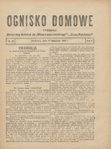 Ognisko Domowe: bezpłatny dodatek do "Głosu Leszczyńskiego" i &bdquo;Głosu Polskiego&rdquo; 1929.11.17 R.5 Nr46