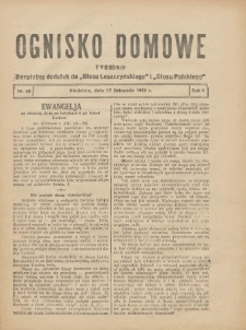 Ognisko Domowe: bezpłatny dodatek do "Głosu Leszczyńskiego" i „Głosu Polskiego” 1929.11.17 R.5 Nr46