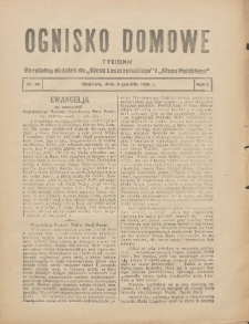 Ognisko Domowe: bezpłatny dodatek do "Głosu Leszczyńskiego" i &bdquo;Głosu Polskiego&rdquo; 1929.12.08 R.5 Nr49
