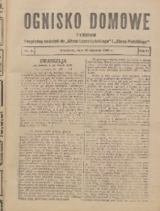 Ognisko Domowe: bezpłatny dodatek do "Głosu Leszczyńskiego" i &bdquo;Głosu Polskiego&rdquo; 1930.01.12 R.6 Nr2