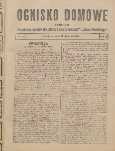 Ognisko Domowe: bezpłatny dodatek do "Głosu Leszczyńskiego" i „Głosu Polskiego” 1930.01.12 R.6 Nr2
