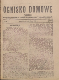 Ognisko Domowe: bezpłatny dodatek do "Głosu Leszczyńskiego" i &bdquo;Głosu Polskiego&rdquo; 1930.02.02 R.6 Nr5