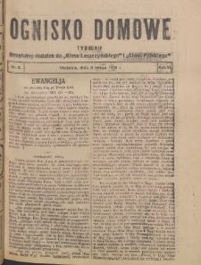 Ognisko Domowe: bezpłatny dodatek do "Głosu Leszczyńskiego" i „Głosu Polskiego” 1930.02.09 R.6 Nr6