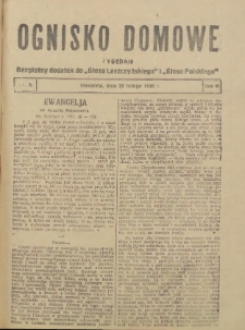 Ognisko Domowe: bezpłatny dodatek do "Głosu Leszczyńskiego" i &bdquo;Głosu Polskiego&rdquo; 1930.02.23 R.6 Nr8