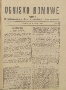 Ognisko Domowe: bezpłatny dodatek do "Głosu Leszczyńskiego" i „Głosu Polskiego” 1930.02.23 R.6 Nr8