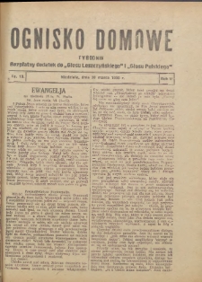 Ognisko Domowe: bezpłatny dodatek do "Głosu Leszczyńskiego" i „Głosu Polskiego” 1930.03.30 R.6 Nr13