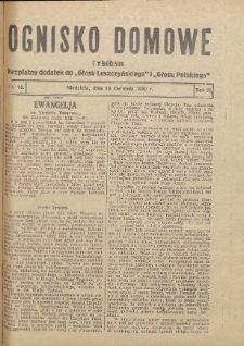 Ognisko Domowe: bezpłatny dodatek do "Głosu Leszczyńskiego" i &bdquo;Głosu Polskiego&rdquo; 1930.04.13 R.6 Nr15