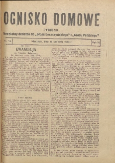 Ognisko Domowe: bezpłatny dodatek do "Głosu Leszczyńskiego" i „Głosu Polskiego” 1930.04.13 R.6 Nr15