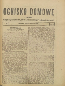 Ognisko Domowe: bezpłatny dodatek do "Głosu Leszczyńskiego" i &bdquo;Głosu Polskiego&rdquo; 1930.06.22 R.6 Nr25