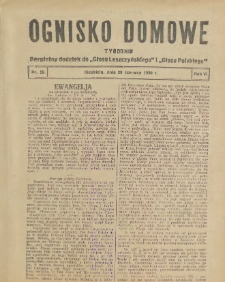Ognisko Domowe: bezpłatny dodatek do "Głosu Leszczyńskiego" i &bdquo;Głosu Polskiego&rdquo; 1930.06.29 R.6 Nr26