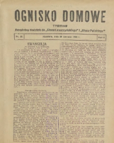 Ognisko Domowe: bezpłatny dodatek do "Głosu Leszczyńskiego" i „Głosu Polskiego” 1930.06.29 R.6 Nr26