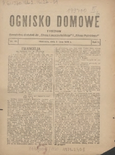 Ognisko Domowe: bezpłatny dodatek do "Głosu Leszczyńskiego" i „Głosu Polskiego” 1930.07.06 R.6 Nr27