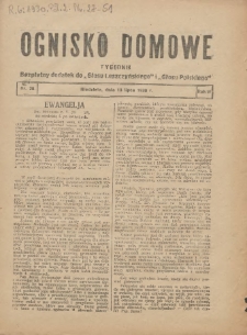 Ognisko Domowe: bezpłatny dodatek do "Głosu Leszczyńskiego" i „Głosu Polskiego” 1930.07.13 R.6 Nr28