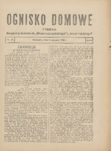 Ognisko Domowe: bezpłatny dodatek do "Głosu Leszczyńskiego" i &bdquo;Głosu Polskiego&rdquo; 1930.08.03 R.6 Nr31