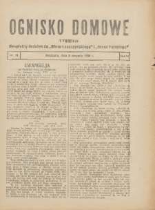 Ognisko Domowe: bezpłatny dodatek do "Głosu Leszczyńskiego" i „Głosu Polskiego” 1930.08.03 R.6 Nr31