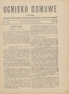 Ognisko Domowe: bezpłatny dodatek do "Głosu Leszczyńskiego" i &bdquo;Głosu Polskiego&rdquo; 1930.08.24 R.6 Nr34