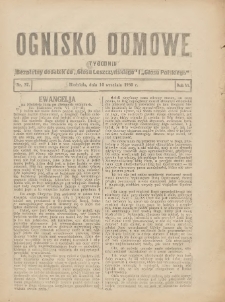 Ognisko Domowe: bezpłatny dodatek do "Głosu Leszczyńskiego" i &bdquo;Głosu Polskiego&rdquo; 1930.09.14 R.6 Nr37