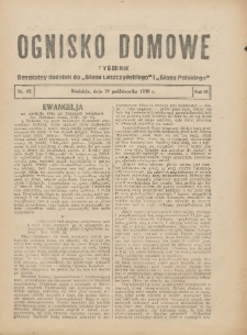 Ognisko Domowe: bezpłatny dodatek do "Głosu Leszczyńskiego" i &bdquo;Głosu Polskiego&rdquo; 1930.10.19 R.6 Nr42