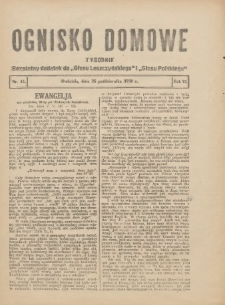 Ognisko Domowe: bezpłatny dodatek do "Głosu Leszczyńskiego" i „Głosu Polskiego” 1930.10.26 R.6 Nr43