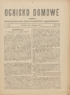 Ognisko Domowe: bezpłatny dodatek do "Głosu Leszczyńskiego" i „Głosu Polskiego” 1930.11.01 R.6 Nr44