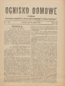 Ognisko Domowe: bezpłatny dodatek do "Głosu Leszczyńskiego" i &bdquo;Głosu Polskiego&rdquo; 1930.12.21 R.6 Nr50