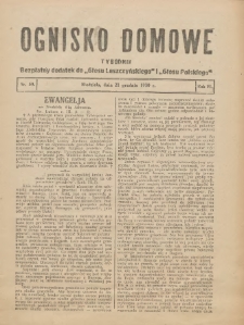 Ognisko Domowe: bezpłatny dodatek do "Głosu Leszczyńskiego" i „Głosu Polskiego” 1930.12.21 R.6 Nr50