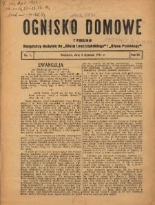 Ognisko Domowe: bezpłatny dodatek do "Głosu Leszczyńskiego" i &bdquo;Głosu Polskiego&rdquo; 1931.04.04 R.7 Nr1