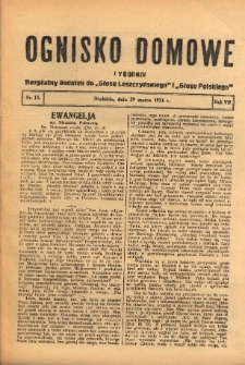 Ognisko Domowe: bezpłatny dodatek do "Głosu Leszczyńskiego" i &bdquo;Głosu Polskiego&rdquo; 1931.03.29 R.7 Nr13