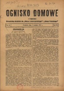 Ognisko Domowe: bezpłatny dodatek do "Głosu Leszczyńskiego" i &bdquo;Głosu Polskiego&rdquo; 1931.04.05 R.7 Nr14