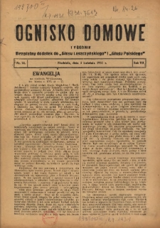 Ognisko Domowe: bezpłatny dodatek do "Głosu Leszczyńskiego" i „Głosu Polskiego” 1931.04.05 R.7 Nr14