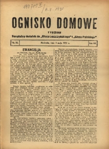 Ognisko Domowe: bezpłatny dodatek do "Głosu Leszczyńskiego" i &bdquo;Głosu Polskiego&rdquo; 1931.05.03 R.7 Nr18