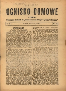 Ognisko Domowe: bezpłatny dodatek do "Głosu Leszczyńskiego" i &bdquo;Głosu Polskiego&rdquo; 1931.05.10 R.7 Nr19