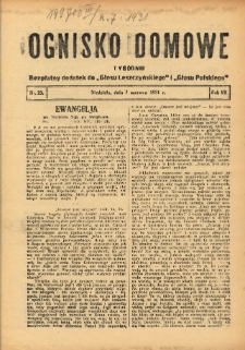 Ognisko Domowe: bezpłatny dodatek do "Głosu Leszczyńskiego" i „Głosu Polskiego” 1931.06.07 R.7 Nr23