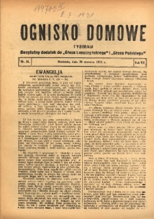 Ognisko Domowe: bezpłatny dodatek do "Głosu Leszczyńskiego" i „Głosu Polskiego” 1931.06.28 R.7 Nr26