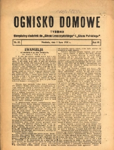 Ognisko Domowe: bezpłatny dodatek do "Głosu Leszczyńskiego" i „Głosu Polskiego” 1931.07.05 R.7 Nr27