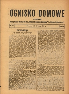 Ognisko Domowe: bezpłatny dodatek do "Głosu Leszczyńskiego" i „Głosu Polskiego” 1931.07.19 R.7 Nr29