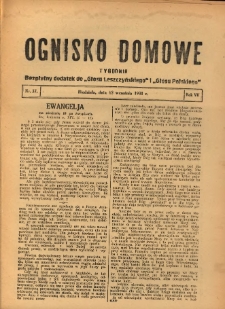 Ognisko Domowe: bezpłatny dodatek do "Głosu Leszczyńskiego" i „Głosu Polskiego” 1931.09.13 R.7 Nr37