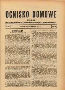Ognisko Domowe: bezpłatny dodatek do "Głosu Leszczyńskiego" i &bdquo;Głosu Polskiego&rdquo; 1931.11.29 R.7 Nr48