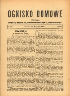Ognisko Domowe: bezpłatny dodatek do "Głosu Leszczyńskiego" i &bdquo;Głosu Polskiego&rdquo; 1931.12.20 R.7 Nr51