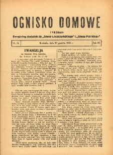 Ognisko Domowe: bezpłatny dodatek do "Głosu Leszczyńskiego" i „Głosu Polskiego” 1931.12.20 R.7 Nr51