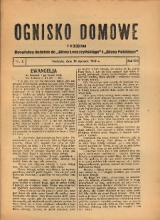 Ognisko Domowe: bezpłatny dodatek do "Głosu Leszczyńskiego" i „Głosu Polskiego” 1932.01.10 R.8 Nr2