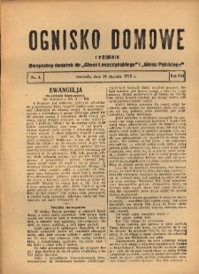 Ognisko Domowe: bezpłatny dodatek do "Głosu Leszczyńskiego" i „Głosu Polskiego” 1932.01.24 R.8 Nr4
