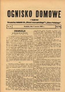 Ognisko Domowe: bezpłatny dodatek do "Głosu Leszczyńskiego" i &bdquo;Głosu Polskiego&rdquo; 1932.06.05 R.8 Nr23