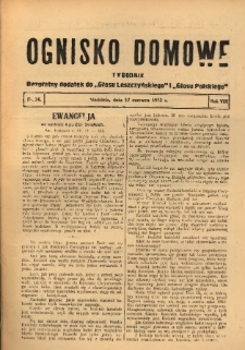 Ognisko Domowe: bezpłatny dodatek do "Głosu Leszczyńskiego" i &bdquo;Głosu Polskiego&rdquo; 1932.06.12 R.8 Nr24