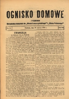 Ognisko Domowe: bezpłatny dodatek do "Głosu Leszczyńskiego" i &bdquo;Głosu Polskiego&rdquo; 1932.06.19 R.8 Nr25