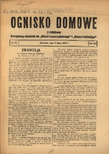 Ognisko Domowe: bezpłatny dodatek do "Głosu Leszczyńskiego" i „Głosu Polskiego” 1932.07.03 R.8 Nr27