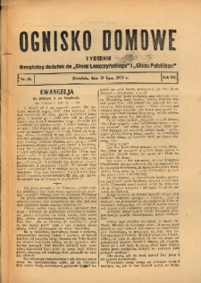 Ognisko Domowe: bezpłatny dodatek do "Głosu Leszczyńskiego" i „Głosu Polskiego” 1932.07.10 R.8 Nr28