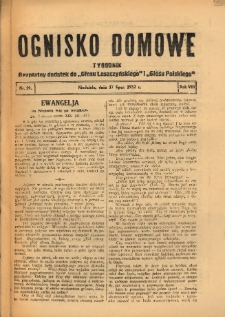 Ognisko Domowe: bezpłatny dodatek do "Głosu Leszczyńskiego" i „Głosu Polskiego” 1932.07.17 R.8 Nr29